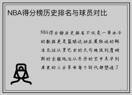 NBA得分榜历史排名与球员对比
